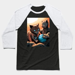 Two Cats on a Hot Tin Roof Baseball T-Shirt